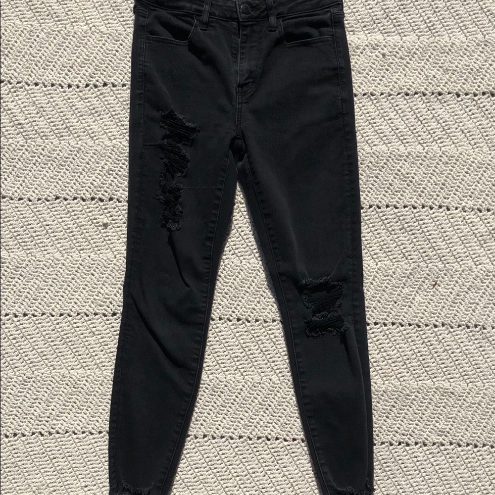 Black ripped jeans